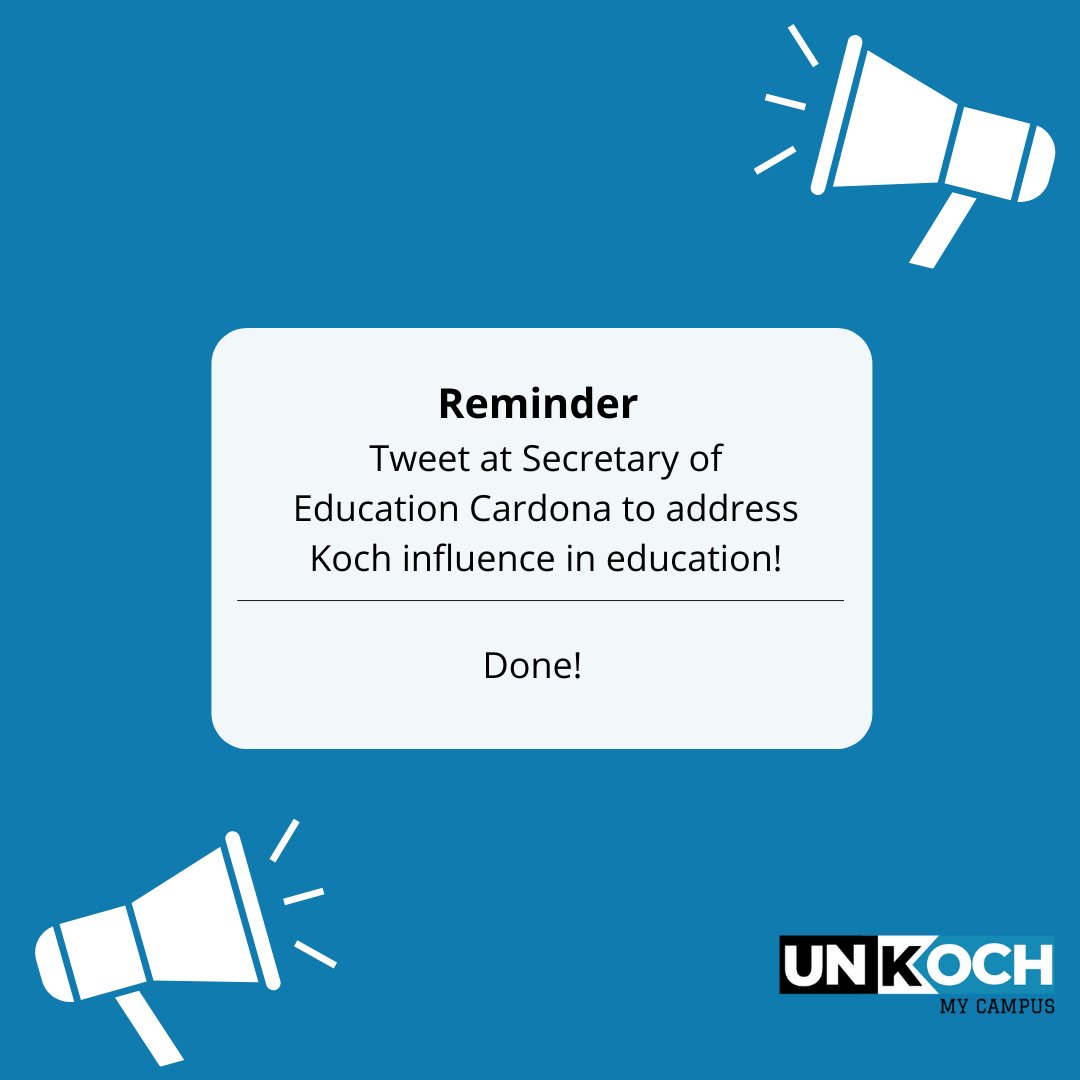 Tweet at Secretary Cardona to address dark money in education! bit.ly/3vnmjUA