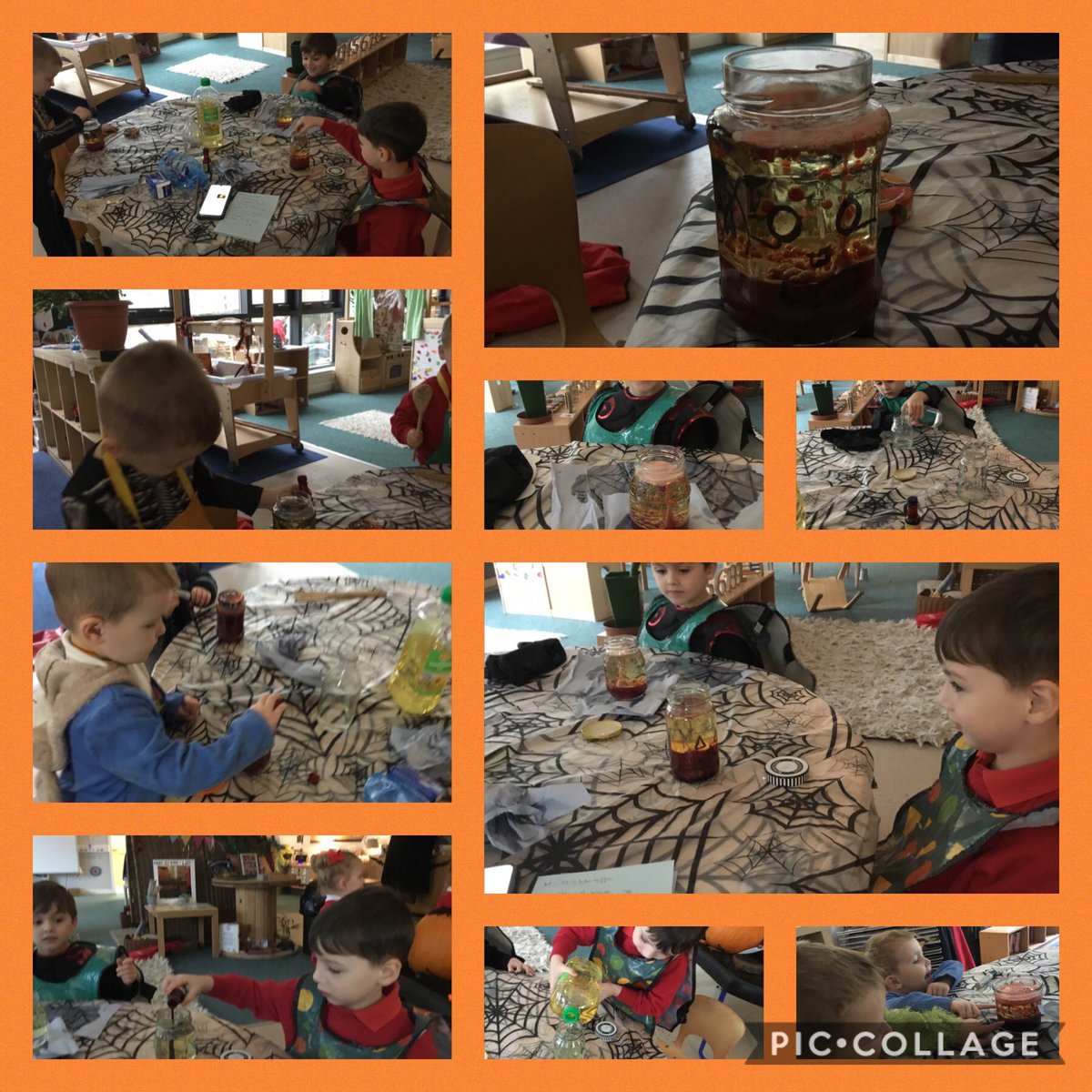 EPleanNursery's tweet photo. Learners had some spooktacular STEM fun in nursery today, making Halloween lava lamps. The children enjoyed pouring, measuring, making predictions and watching chemical reactions. @StirlingSTEM #powerofplean #Halloweenfun https://t.co/PZjywcT6X2