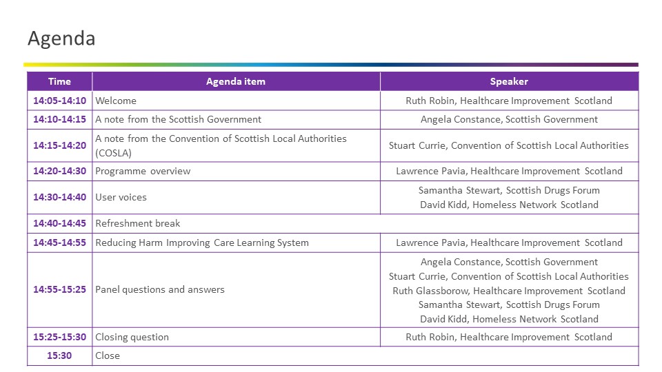 Our portfolio lead, @ruth_ro8in, is taking us through the agenda for today's launch. Contributions coming up from @AConstanceSNP, @cllrStu, <a href="/lawrence_pavia/">Lawrence Pavia</a>, <a href="/ruth_glassborow/">Ruth Glassborow</a>, <a href="/homelessnetscot/">Homeless Network Scotland</a>, @SDFnews and *most importantly* people with lived experience of services #ADPHomeless