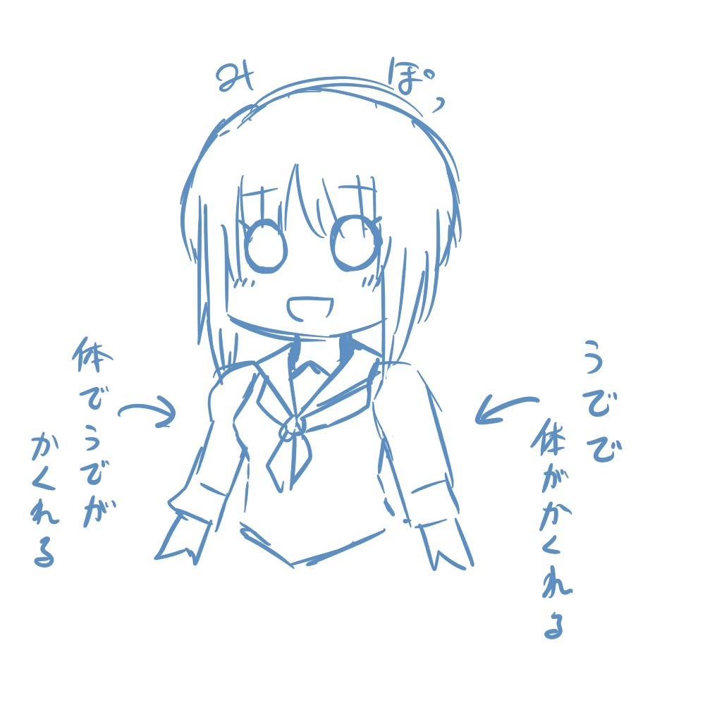 @nanahatisakura 腕と身体、別々に分けて描くと簡単かもしれません!
腕で体が隠れたり、体で腕が隠れたりする角度だと胴体の在り方に混乱することが僕もよくあったので、まず胴体だけ描いて腕を付け足す方法もありだと思います! 