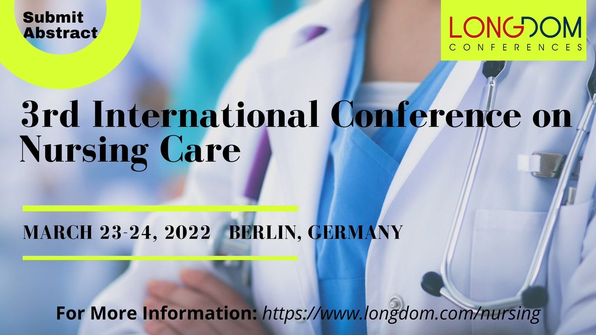 HospitalMedici1's tweet photo. Be a Part of 3rd International Conference on Nursing Care going to be held during Mar 23-24, 2022 at Berlin, Germany

For more details, please visit: https://t.co/malBgwRa9l https://t.co/vOSaxz7O4N
