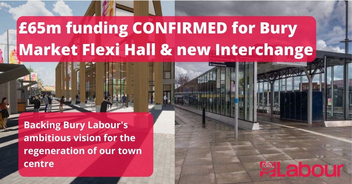 SUCCESS! 

<a href="/BuryLabour/">Bury Labour Party</a> plans for both Radcliffe and Bury have won the maximum amount of £40m!

This means the hard work over the past few years has paid off and we can now move forward with confidence and positivity on the delivery phase.