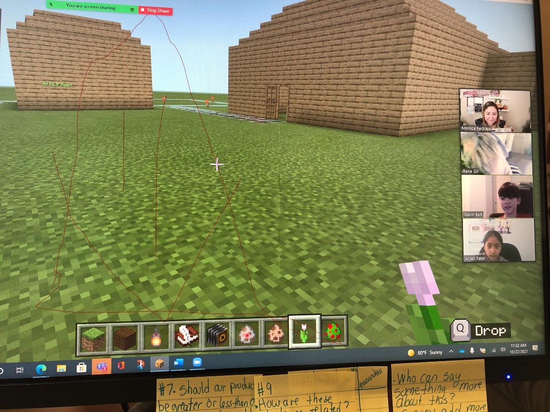 Our Minecraft Education Club is up and running. Our first lesson was on learning to be a good citizen in the Minecraft world #mspedraja #Minecraft #Miee @HillsVirtualK12 <a href="/KJvirtualed/">Katie Johns</a>