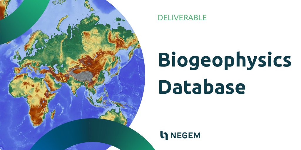 NEGEM produced an open-source and freely available #database of biogeophysical parameters such as #landcover and #CO2 storage availability to support mathematical analyses of different #greenhousegas removal technologies. 

Consult it here: bit.ly/3pHOooI