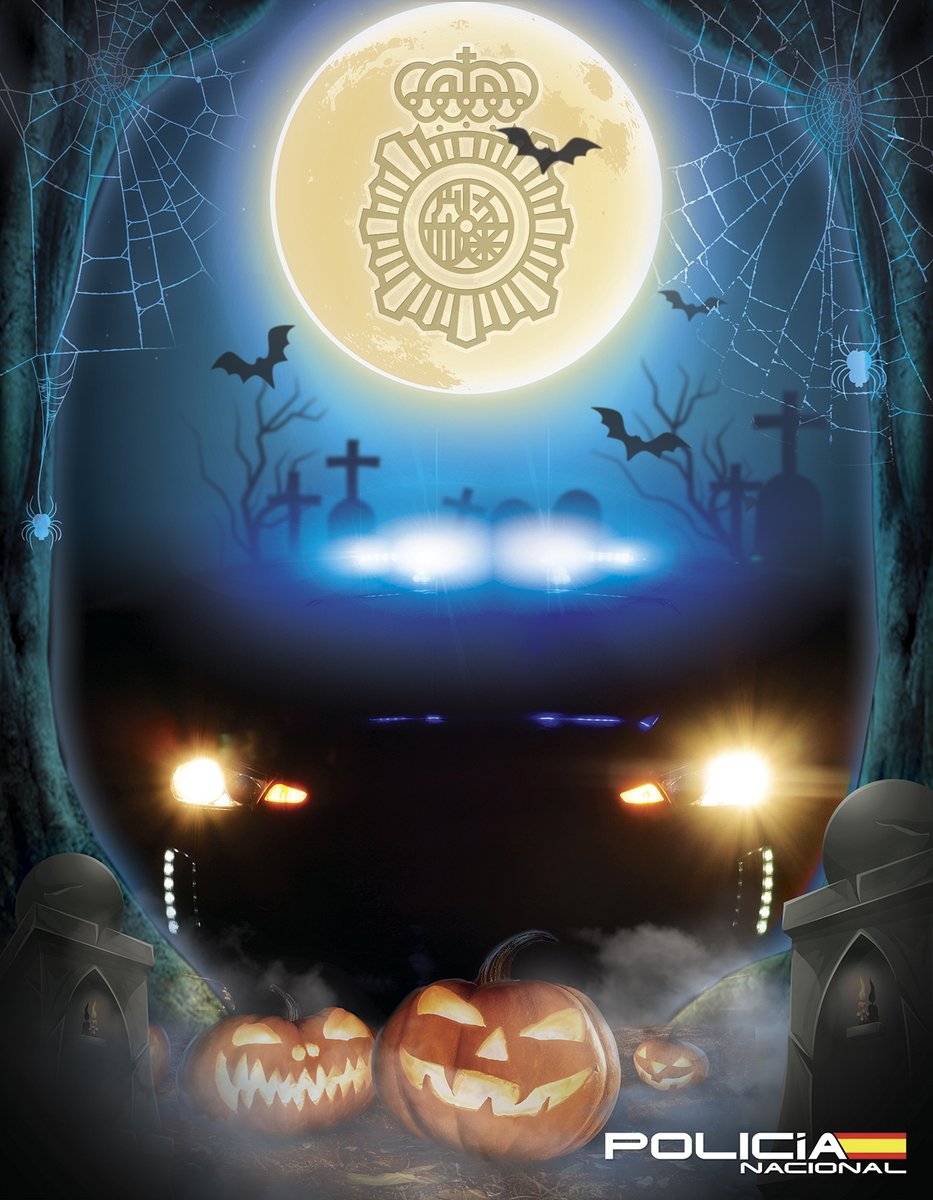 policia's tweet photo. 🎃Puede que este #Halloween sea un día terrorífico😱  

Pero por mucho 🧛‍♂️🧟‍♂️🧙‍♂️💀👻👹 que te encuentres

Siempre podrás contar con nosotros 👮🚔🚨➡0⃣9⃣1⃣ https://t.co/ktawmWUuCm