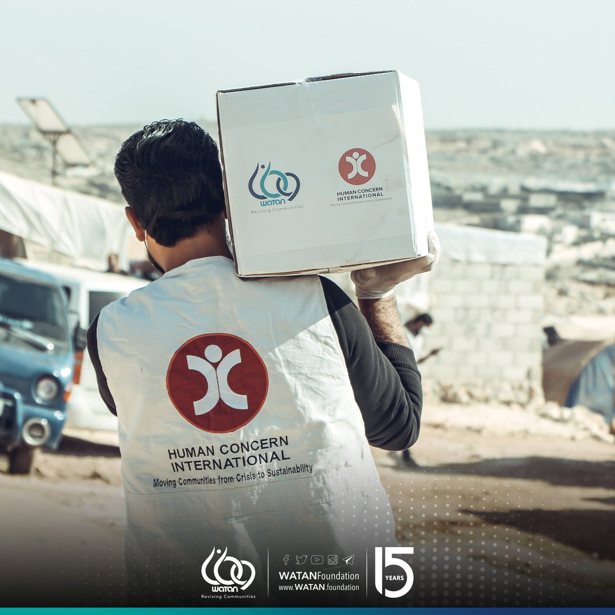 WATANFoundation's tweet photo. In the difficulty of living for poor families within the camps in #Syria, #WِATAN in cooperation with @HCI distributed 267 #food_baskets to beneficiaries in the #camps (Al-Hayr - Al-Deir - Al rief Algharby) in #Talada- #Idlib. https://t.co/TRZH2qGWsa