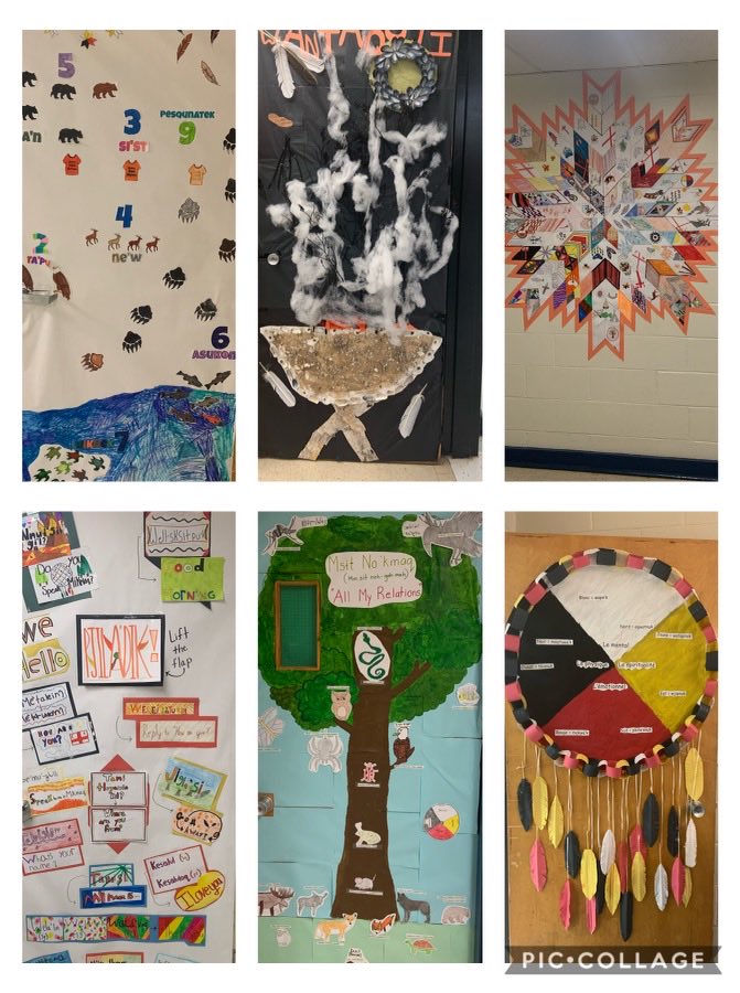 lukepenneyns's tweet photo. Students ⁦@FiveBridgesJrHi⁩ were asked to decorate classroom doors to honour and represent the Mi’kmaq culture in Nova Scotia. We couldn’t be more proud of the learning and conversations that are taking place! ⁦@AngelaDoyleFau1⁩ ⁦@HRCE_NS⁩ https://t.co/RXyTClTJID