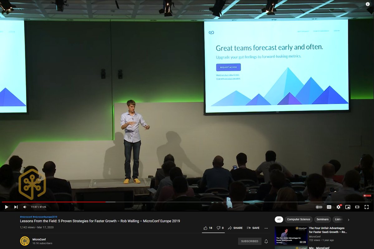 MattVisiwig's tweet photo. 🔥 When you watch a @MicroConf talk and notice your graphic on the big screen.

Unfortunately @robwalling is not talking about me or anything, but still cool to see my work get around. The startup he was talking about used my graphic on their homepage (shown in the slide). https://t.co/lA3KLRFjfh