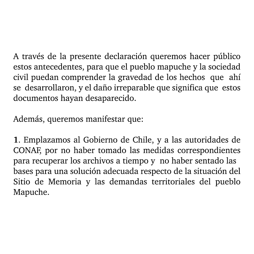 archiverxs's tweet photo. Como Asamblea de Archiveras y Archiveros esperamos que la documentación sea recuperada y los hechos sean pronto esclarecidos. Instamos a reflexionar y tomar acción, ahí donde nos sea posible, para evitar que las violaciones a derechos humanos cometidas en Chile sean olvidadas. https://t.co/TQjvybheCW