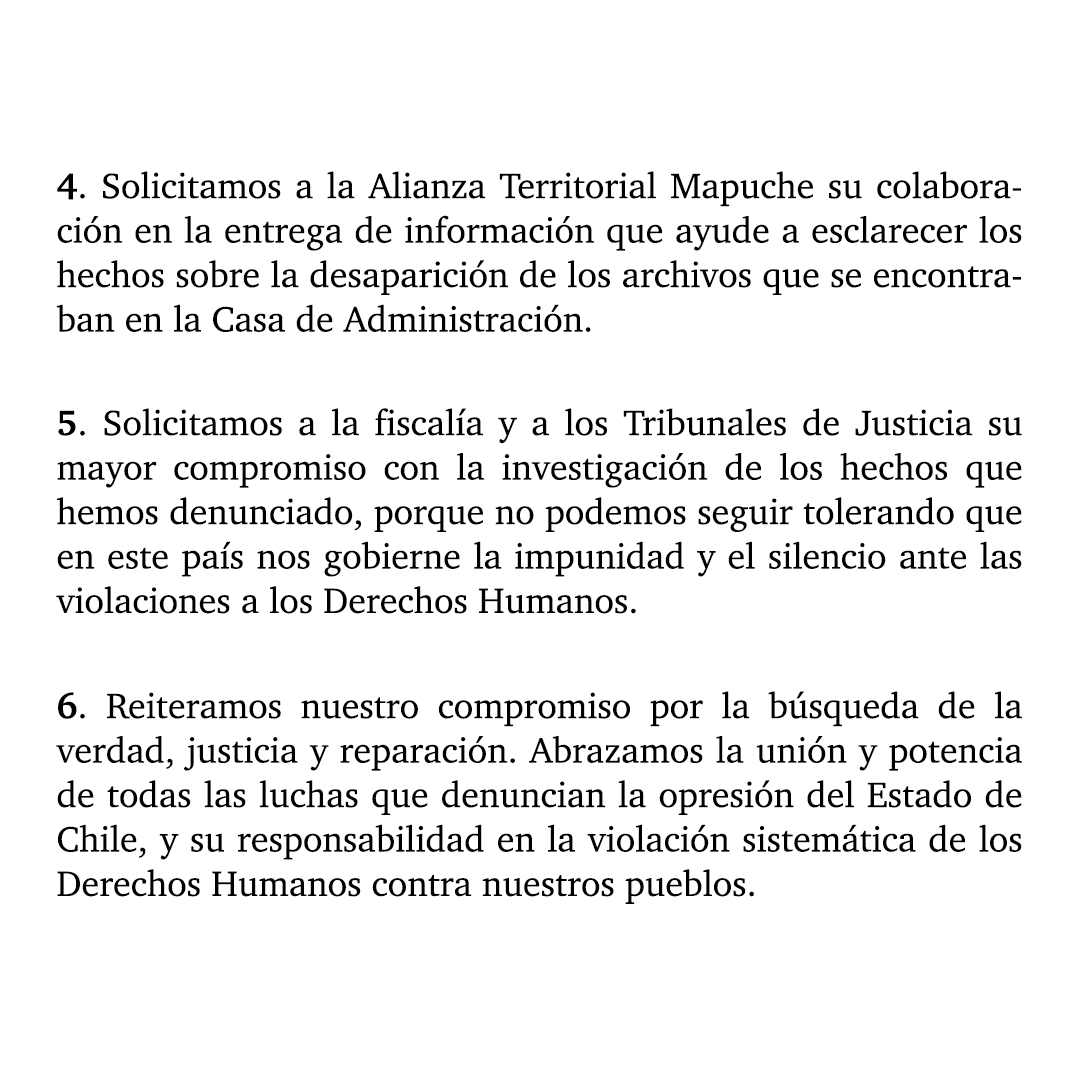 archiverxs's tweet photo. Como Asamblea de Archiveras y Archiveros esperamos que la documentación sea recuperada y los hechos sean pronto esclarecidos. Instamos a reflexionar y tomar acción, ahí donde nos sea posible, para evitar que las violaciones a derechos humanos cometidas en Chile sean olvidadas. https://t.co/TQjvybheCW