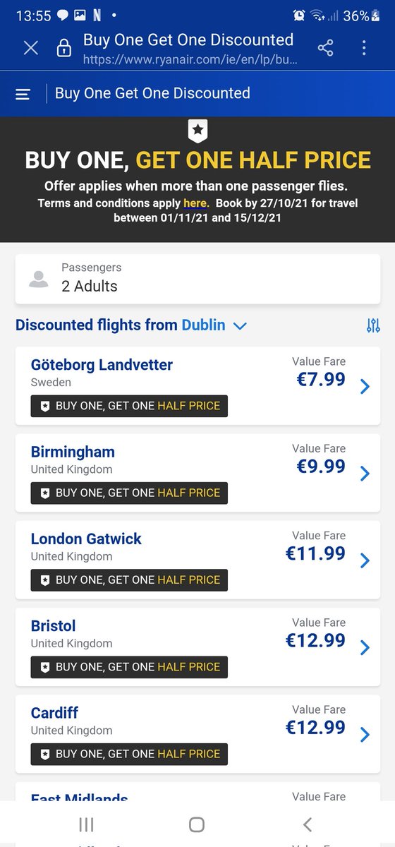 billokeeffe's tweet image. The current offers from Ryanair.
Climate emergency?
Carbon budgets?
Carbon tax?
Social responsibility? 
Yeah it's definitely my cows that are the issue...