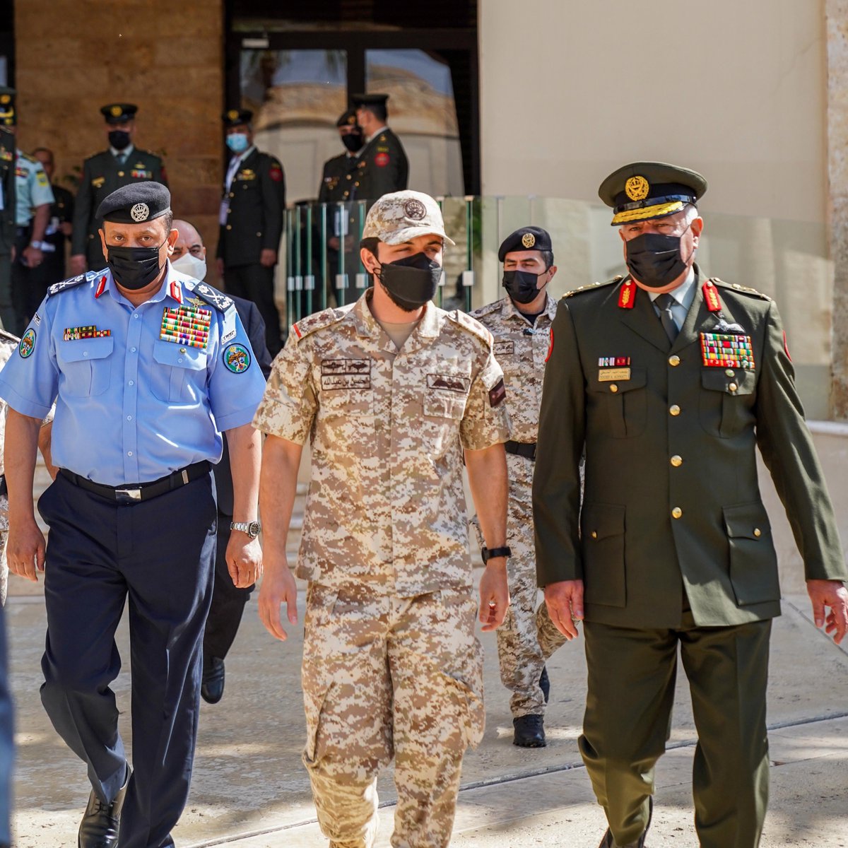 RHCJO's tweet photo. His Royal Highness Crown Prince Al Hussein, the Regent, visits part of the first Artificial Intelligence Defense Technology and Cyber Security Exhibition and Conference (AIDTSEC 2021), organised by SOFEX at the King Hussein Convention Centre at the Dead Sea #Jordan https://t.co/AojKUBv6El