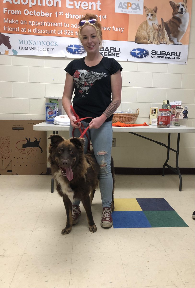 GOOD NEWS!!!! Keller, who has been at MHS for almost a month, found his new family during the Subaru Loves Pets Adoption event!  Thank you, Subaru of Keene, for helping Keller go home! Check out the SLP event:  ow.ly/J8a550Gmua9