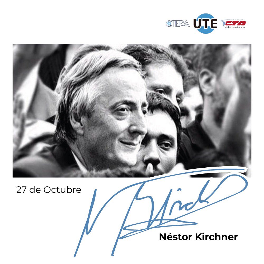 A 11 años de su partida física #NestorVive y desde la UTE lo seguimos recordando como aquel que volvió a priorizar, fortalecer y financiar el sistema educativo en nuestro país.