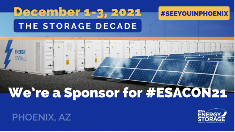 AdvEnergyUnited's tweet photo. We're attending #ESACon21 - will we see you in Phoenix? #EnergyStorage #TheStorageDecade
Join us Dec 1-3, 2021 ➡️ https://t.co/K60rCERHec https://t.co/XgOShsKv7a