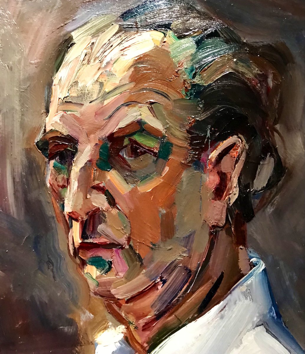Zelfportret als kunstenaar (uitsnede), 
Jaap Hiddink (1910-2000)

In ‘Jaap Hiddink, thuis in #Nunspeet’, Noord-Veluws #Museum
#art #kunst #tentoonstelling