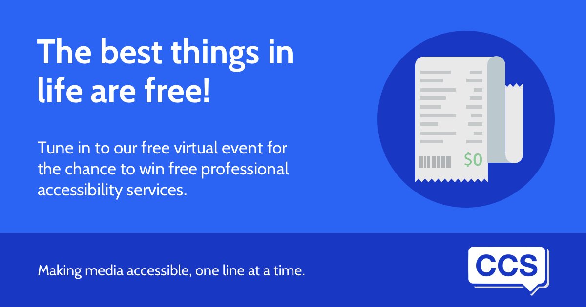 scribewireinc's tweet image. Interested in free professional accessibility services such as closed captioning? Attend our FREE virtual event and enter to win, plus learn more about being accessible. 
Register now:  ow.ly/BT0i50Gx0Uk
#accessibilitymatters #accessiblevirtualevent #webcontentaccessibility