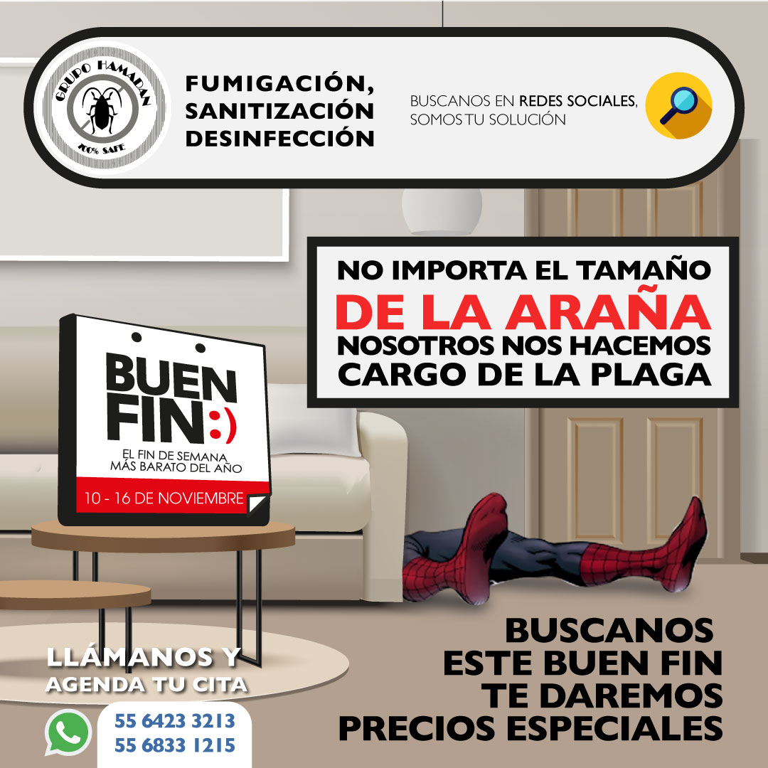 HamadanCv's tweet image. #Grupo Hamadan es una empresa 100% mexicana, especializada y con amplia experiencia en el negocio de Fumigación y Control de Plagas urbanas. Y este #BuenFin tendremos precios especiales.

#ControlDePlagas #fumigadora #sanitizacion #desinfeccion #fumigacion