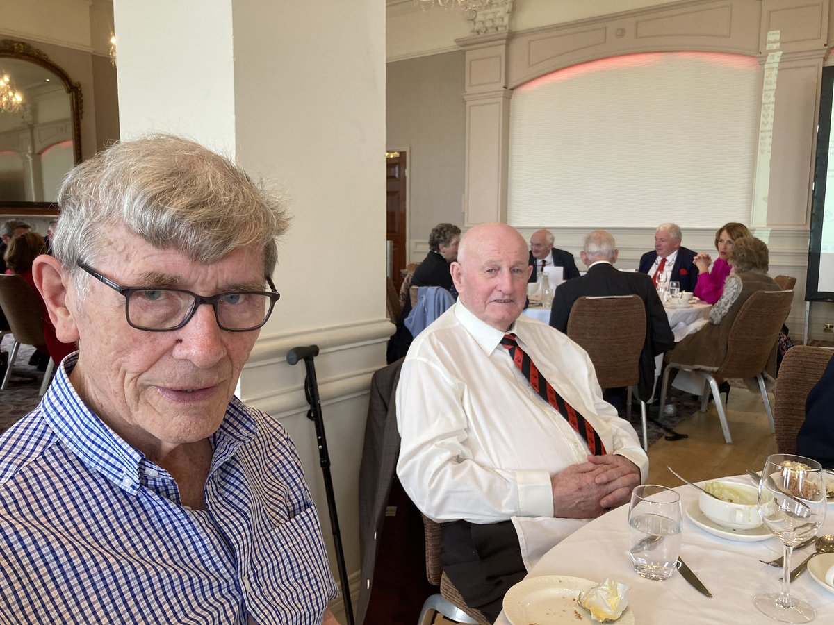 MarkMcCartan's tweet photo. 2 of Downs greatest. Dan McCartan and Paddy Mo Doherty at the Diamond jubilee event celebrating the 1960/61 All Ireland Football Titles. #Legends https://t.co/OtXNjySLt5