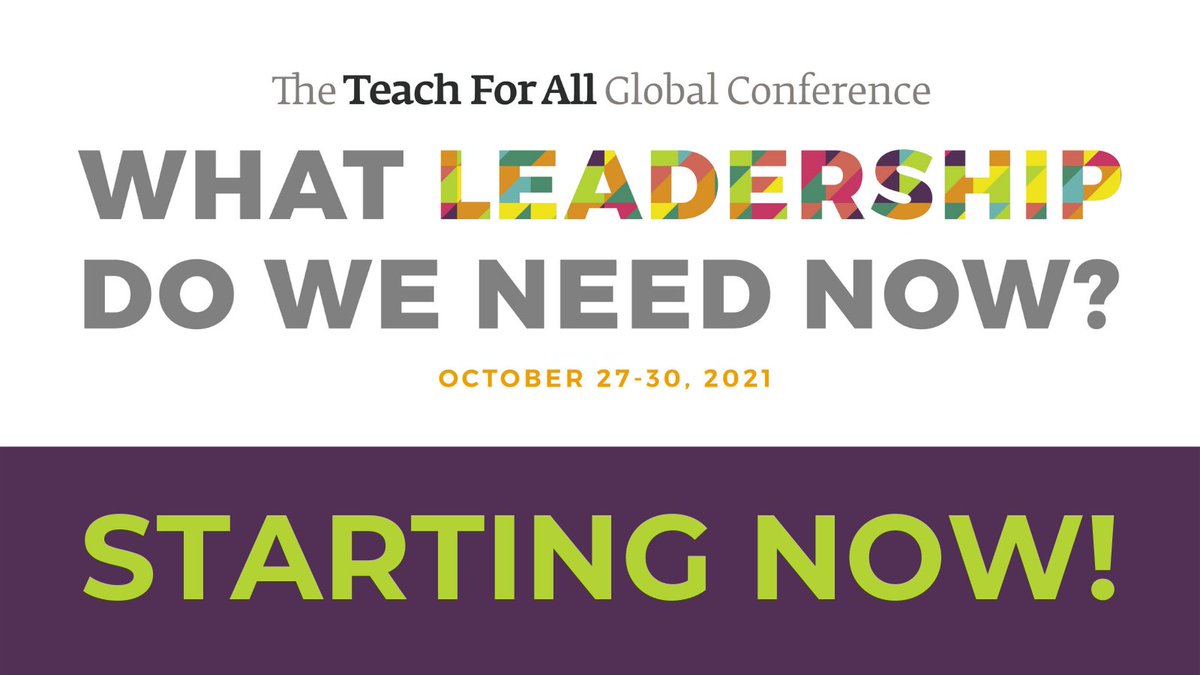 TeachForAll's tweet photo. Join us today as we live-tweet our Cycle B Daily Assembly for the 2021 Teach For All Global Conference! 🎉 Make sure to follow along and share your thoughts, reactions, and comments by using the hashtag 👉 #GC2021 https://t.co/uGxqAcnjaR