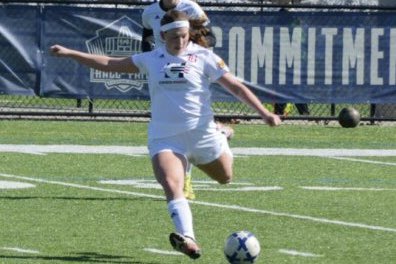 BeadlingSoccer's tweet photo. Congratulations to Michaela August of the 2004 Girls South Elite team on her commitment to Gannon University! Michaela will be a 2022 graduate. #PSAC  #GoldenKnights #WearTheB https://t.co/GBetApI3u1