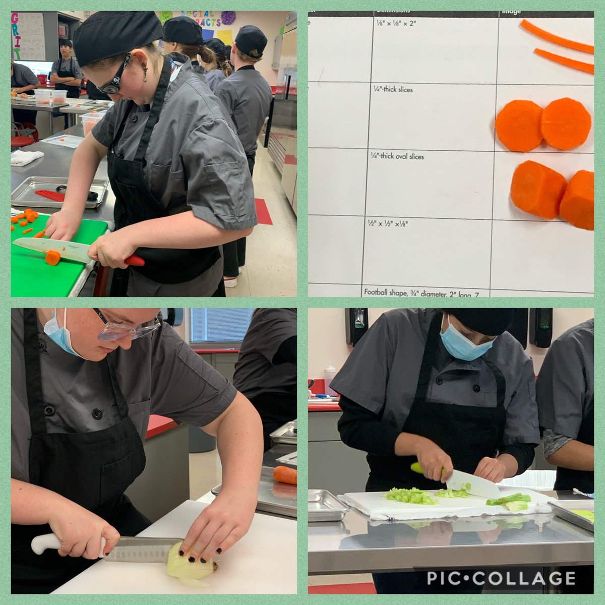 SHSHospTour's tweet photo. Intro to Culinary getting their chance to learn knife skills, stayed tuned to see what they make! @SplendoraCTE  @SplendoraHigh @SplendoraISD https://t.co/4fC5XPmYer