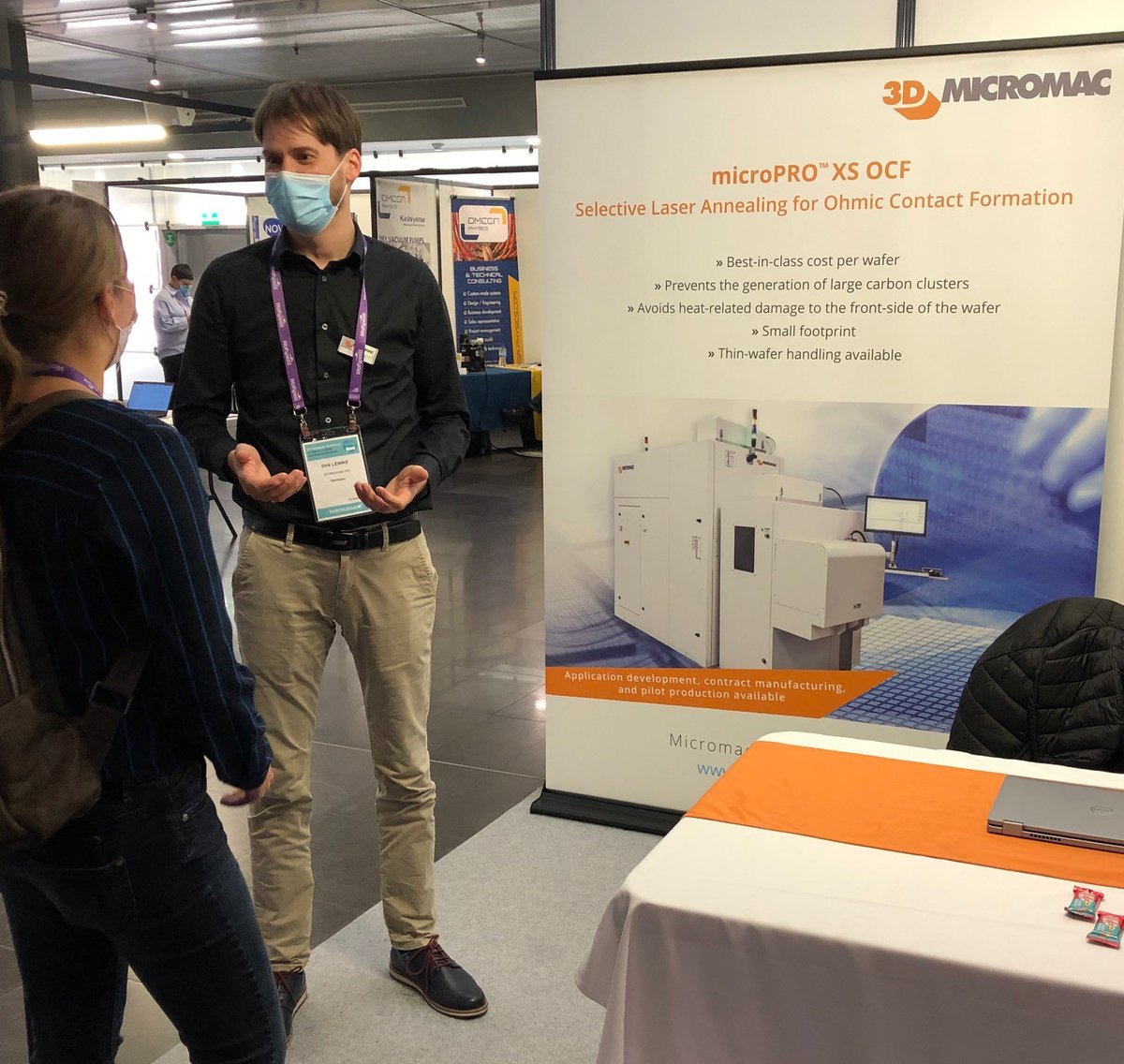 3DMicromacAG's tweet photo. It's nice to get back in touch with people personally! Our experts Arved Kampe and Dirk Lewke are part of this year's #ECSCRM (European Conference on Silicon Carbide and Related Materials). Learn more about our microPRO™ XS OCF system.
Visit us until October 28th at our booth. https://t.co/ikHgmtDEL6