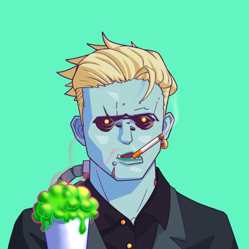 ZombieVerseNFT's tweet photo. Smoking Zombie 🧐 https://t.co/f7i7o4lBIc