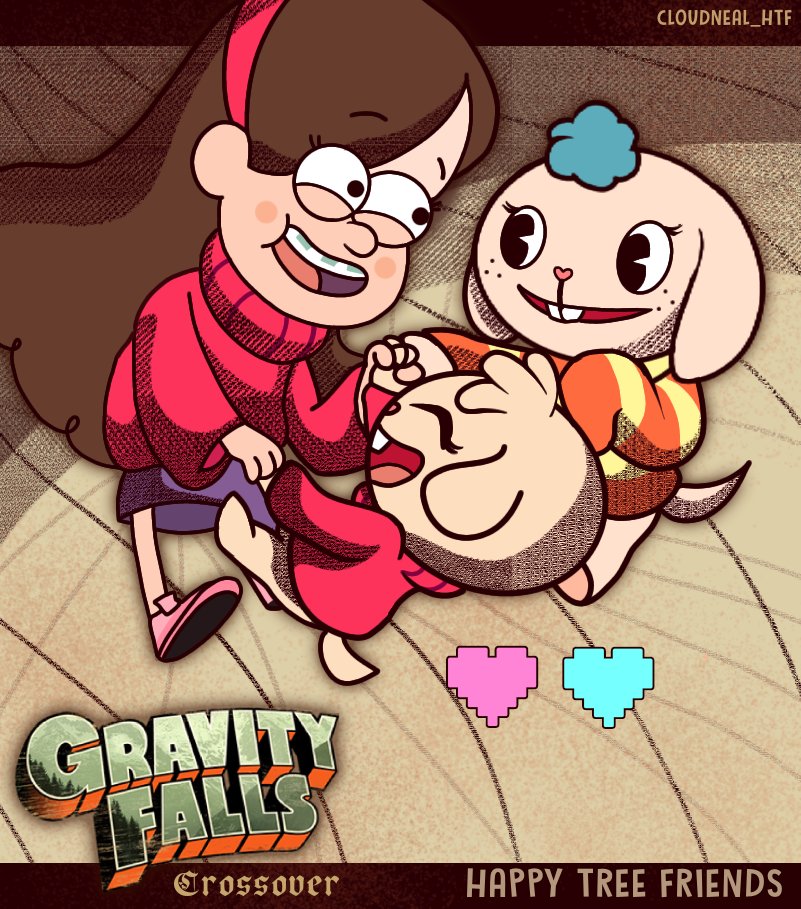 Gravity Falls x Poppy playtime crossover art by TheGlitchBerserk