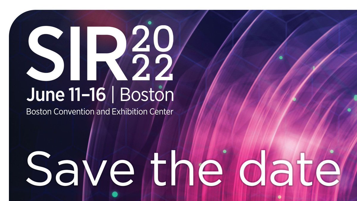Society of Interventional Radiology (@sirspecialists) on Twitter photo There are 50 days until the abstract submission deadline for #SIR22BOS! Have you completed your abstract yet, #TwittIR? #IRad buff.ly/3b1QxDd There are 50 days until the abstract submission deadline for #SIR22BOS! Have you completed your abstract yet, #TwittIR? #IRad buff.ly/3b1QxDd