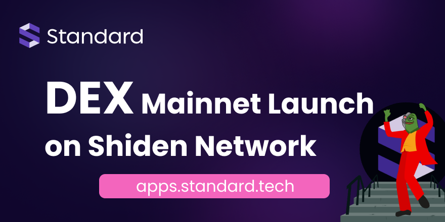 Standard Protocol DEX is live now! 🎉🎉🎉

1/ With months of dedicated work, we now present you our #DEX mainnet, launching on <a href="/ShidenNetwork/">Shiden Network</a>.🔥

📍Visit our DEX: apps.standard.tech

👇 Follow our thread for more details!