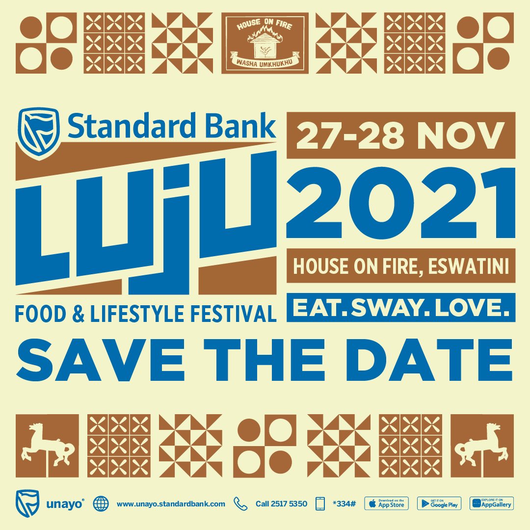 StandardBankSZ's tweet photo. The Standard Bank Luju Food &amp; Lifestyle Festival is back with a delicious showcase of culinary and jaw-dropping fashion offerings that celebrate African heritage!

#Thread 

#DoItAll #HaveItAll #UNAYO
#ItCanBe #EatSwayLove https://t.co/Jf8BVNRKEG