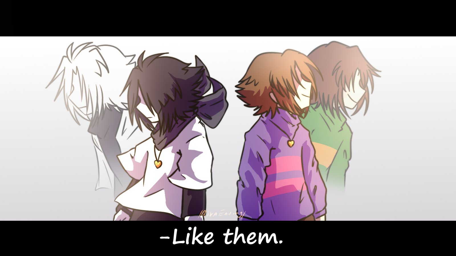 COMMISSION OPEN (1/5) on X: Happy Birthday XChara!!! xtale by: @jaelarteo  I love you`re kids! #xtale #undertale #xchara #xfrisk #chara #frisk   / X