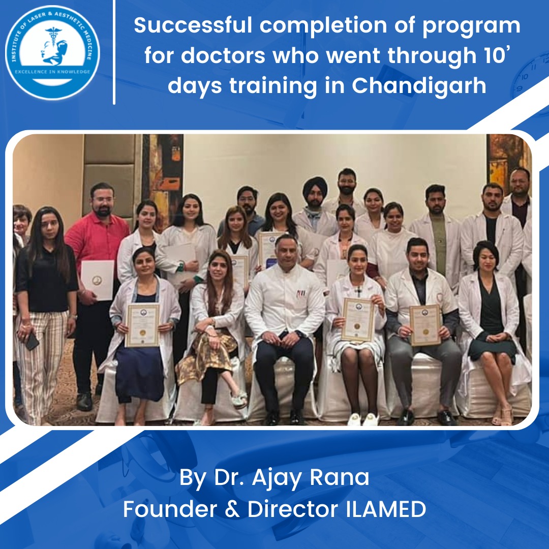 ilamed199's tweet photo. Successful completion of the program for doctors who went through 10’ days training in Chandigarh by #DrAjayRana 

#ILAMED #Cosmetology #aesthetic #courses #medical #training #chandigargh #medicaltraining #cosmetologycourse #aesthetictraining https://t.co/Gu5ujjrUvw