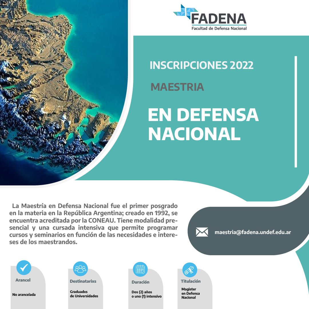Fadena_arg's tweet photo. 🔷INGRESO 2022. ABIERTA LA #PREINSCRIPCION A LAS #CARRERAS Y #CURSOS DE LA #FADENA
📌La recepción de la documentación correspondiente será a partir del 25/10 hasta el 30/11 a los mails detallados de cada carrera o curso
👉Entrevistas a partir del 17/11 hasta el 17/12 https://t.co/y0IIz7vATz