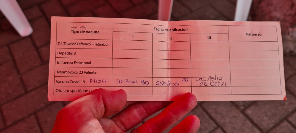 3era dosis lista, que manera de sistema de salud en C.R.

<a href="/CCSSdeCostaRica/">CCSSdeCostaRica</a> @INS_CR <a href="/msaludcr/">Ministerio de Salud de Costa Rica</a>