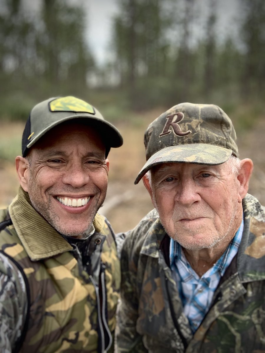 Sammy317's tweet photo. This is my Father-In-Law. After years of hunting together, these two photos are of our last hunting trip together this Feb. He was a warrior. He loved God &amp; loved people. Today we will celebrate his life. His faith has now become sight. #AbsentFromTheBody #PresentWithTheLord https://t.co/Pqww1Oy2wn