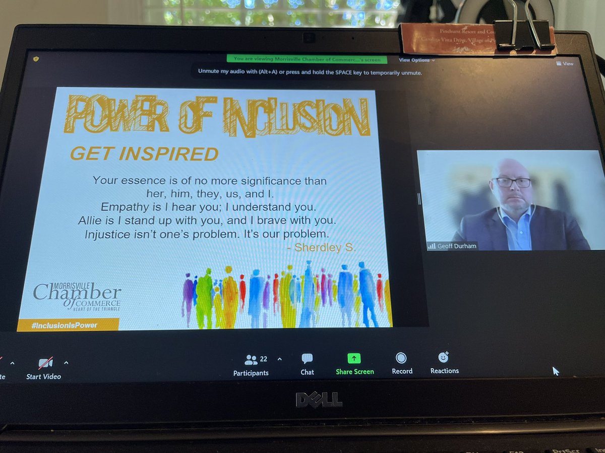 MSVMayorTJ's tweet photo. Amazing insights from our panel of DEI experts as part of the @MorrisvilleNC Power of Inclusion series. Todayโs topic: Allyship. #InclusionIsPower #LiveConnectedLiveWell https://t.co/xMTRFUqb9P