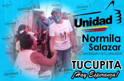LaAmacuro's tweet photo. Bernalda Suárez Candidata a la Gobernación del Estado Delta Amacuro y Juan Figuera candidato a la Alcaldía del Municipio Tucupita. Vamos a Votar por la Tarjeta de la #Unidad la Tarjeta de la azul la Tarjeta de la Manito. #El21NDeltaAmacuroVotaUnidad https://t.co/DWsuI6zGqR