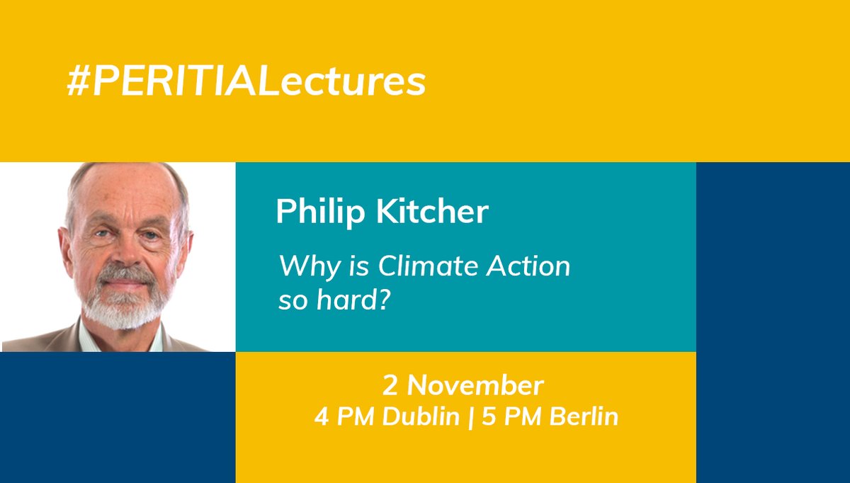 PERITIAnews's tweet image. Why is #ClimateAction so hard?🌍🤝 

How do people understand their own future and the future of younger generations? 

Join us next Tuesday for a topical lecture about climate change with Philosopher of Science Philip Kitcher.

🔗bit.ly/3AhizFK

#PERITIAlectures #COP26
