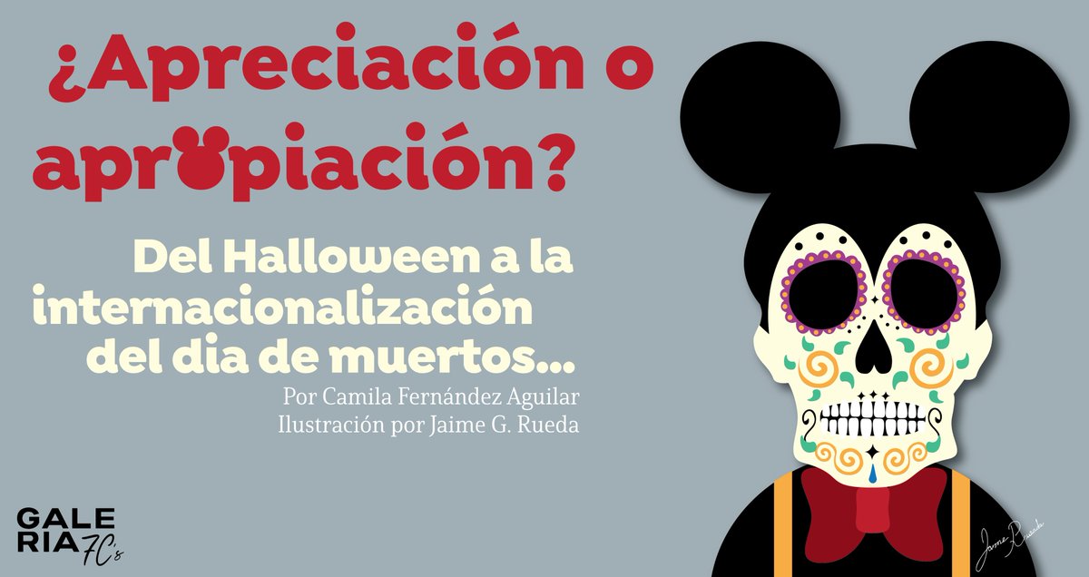 7cGaleria's tweet photo. 🎃💀👹👿👻¿APRECIACIÓN O APROPIACIÓN? – Del Halloween a la internalización del Día de Muertos
Por Camila Fernández Aguilar 👇👇
@UASLPCultura @FCC_UASLP @cultura_mx @LaUASLP  @CAArteUASLP @TradPotosinas 
https://t.co/kJnHc2kTmQ https://t.co/XQBzTrjjWX