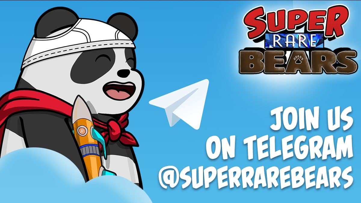 Today we officially announce #SuperRareBears Telegram Channel t.me/superrarebears All are welcome to join, find out more information and engage with the community. It's very likely there will be some competitions too! These bears are always bullish! $eGLD #NFT