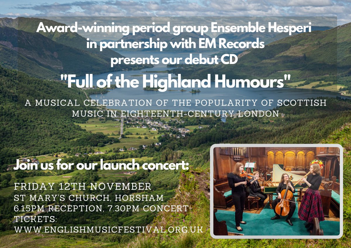 Sussex concert klaxon! Our friends @EnsembleHesperi are coming to @EMF_music in #Horsham on Friday 12 November to launch their new CD. englishmusicfestival.org.uk for tickets #Sussex #Sussexconcerts #CDlaunch