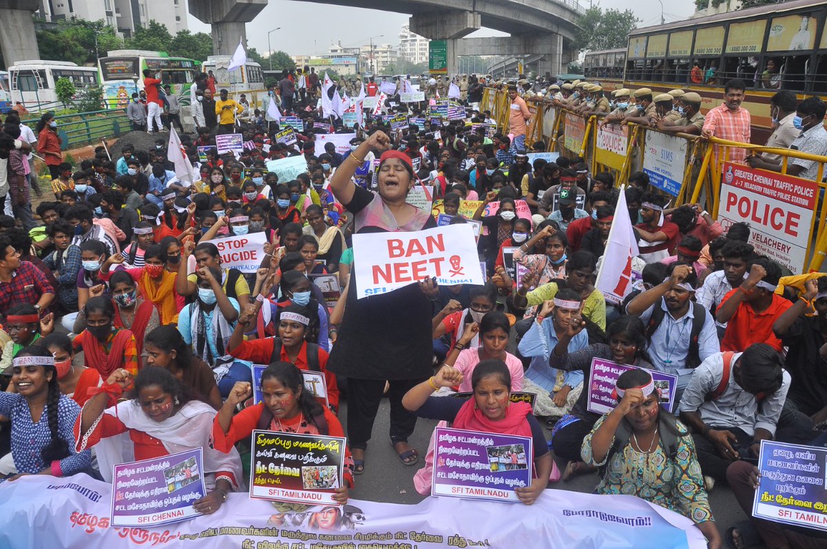 TamilnaduSfi's tweet photo. #RejectNEET
#BanNEET #RejectNEP
#SFI https://t.co/CM1W9TTeLL