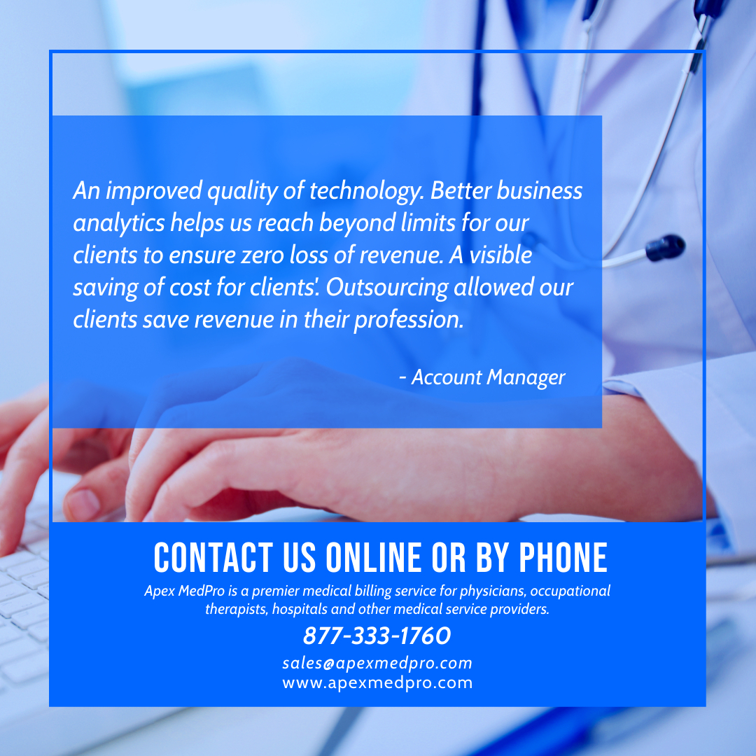 MedproApex's tweet photo. An improved quality of technology. Better business analytics helps us reach beyond limits for our clients to ensure zero #lossofrevenue. A visible saving of cost for clients'. Outsourcing allowed our clients to save revenue in their profession. https://t.co/fpByq3hWyg https://t.co/3OIvkiIpq8