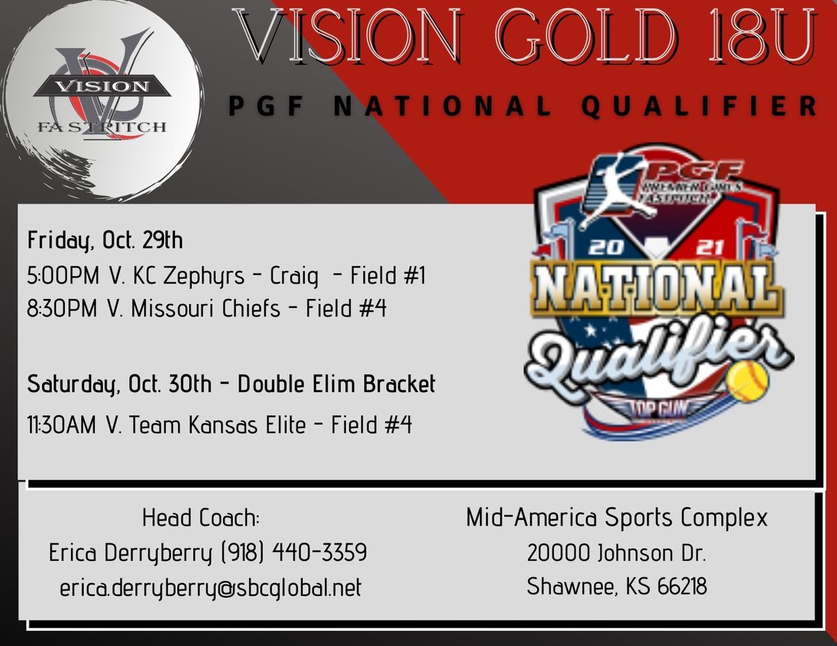 Ready to compete in the <a href="/PGFnetwork/">PGF</a> Qualifier in Kansas City this weekend! <a href="/VisionFastpitch/">Vision Fastpitch</a>