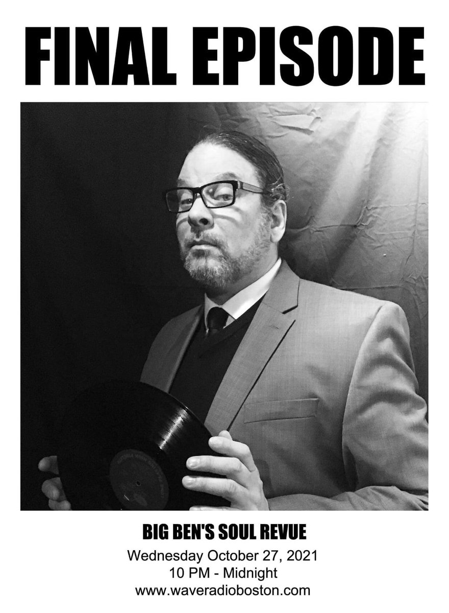 Check out the FINAL episode of my radio show tonight at 10pm on waveradioboston.com #finalepisode #indieradio #podcast #classicfunk #soulmusic