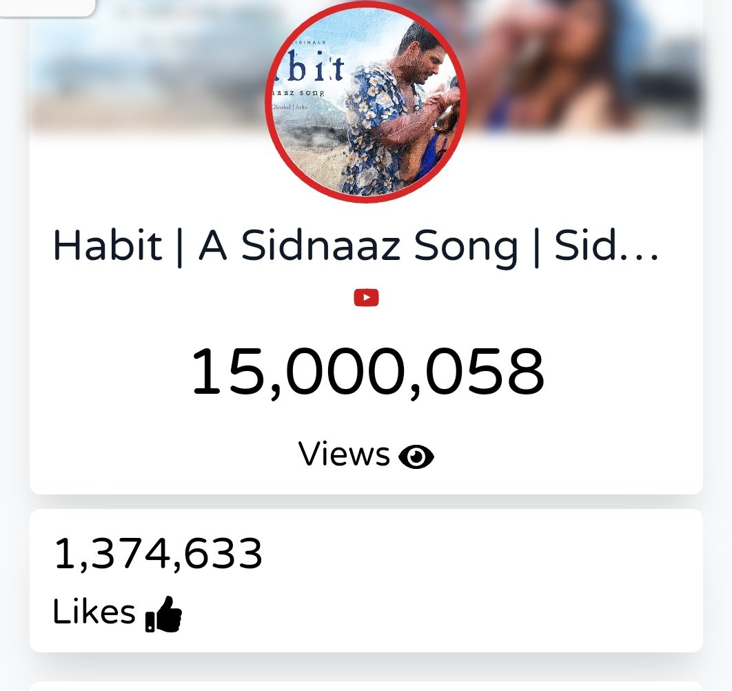 BedaTarrJaye's tweet photo. 15M it is!!! Guys streaamm!!!! We can do the next million!!
#Habit #SidNaaz #TeamPari https://t.co/nFTgSzdwjL