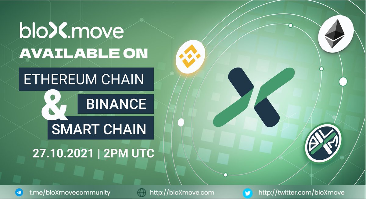 BloXmove's tweet photo. 📣 bloXmove bridge is LIVE

As the $BLXM token resides on both Ethereum and BSC, we feel that it is your right to choose where to hold your tokens, so in the service of equality and maximum flexibility we now have created our own BSC: ETH bridge in partnership with @FerrumNetwork https://t.co/YFXFktd5nY
