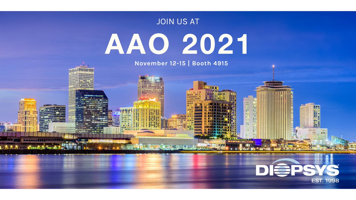 DiopsysInc's tweet photo. We are excited to attend the American Academy of Ophthalmology Annual Meeting in New Orleans! Will you be there? Stop by booth # 4915 to learn how Diopsys modern visual electrophysiology technology can help you make more confident treatment decisions. #AAO2021 https://t.co/GT7cWL5haX
